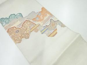 砂子綴れ道長取りに華紋織出し袋帯